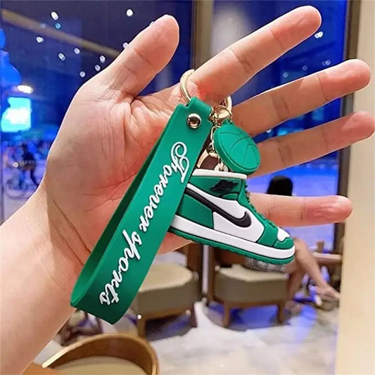 N*KE AIR JORDAN GREEN SHOE KEYCHAIN WITH STRAP KEYCHAIN