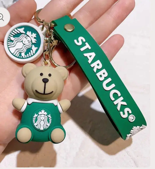 BlissBeaytyBar Teddy Starbucks keychain Key Chain