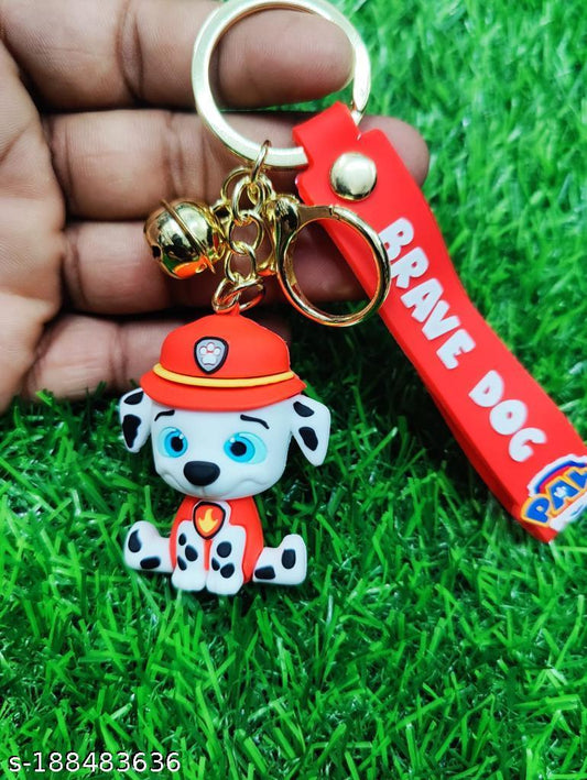 KCS 3D attractive cute red brave dog keychain